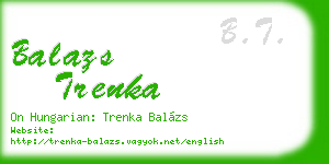 balazs trenka business card